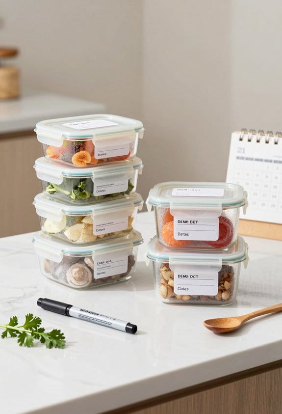 label date organize freeze