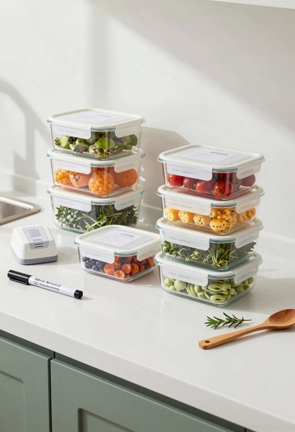labeling and organizing meals