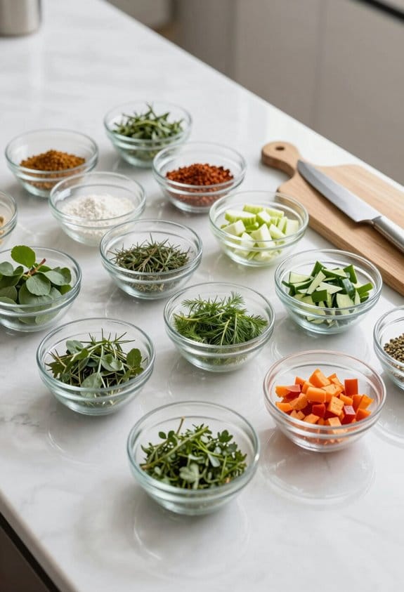 organized ingredients enhance cooking