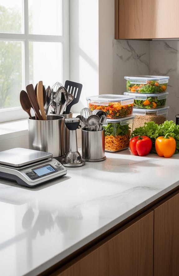 stylish kitchen utensil organization