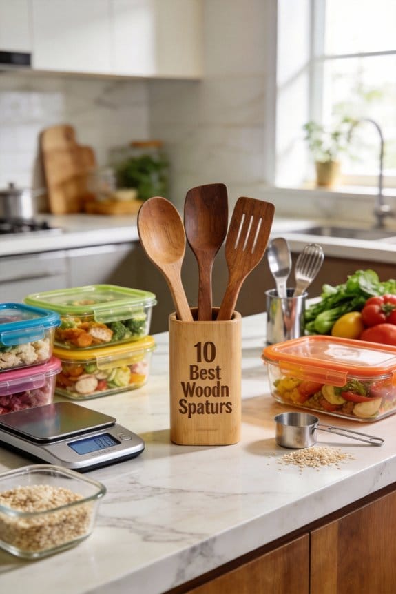 top wooden kitchen utensils